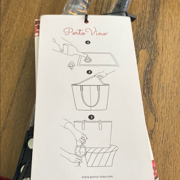 Porto Vino City Tote Wine Purse with Burgundy Woven Texture NWT - Picture 6 of 10